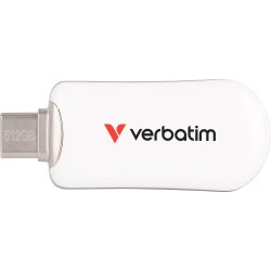 VERBATIM Plectra USB-C Flash Drive, Hvid - 512GB