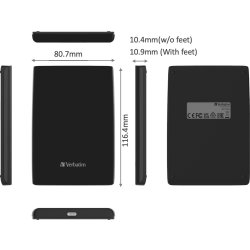 Verbatim Store ´n´ Go SSD USB 3.2, USB-C - Tynd