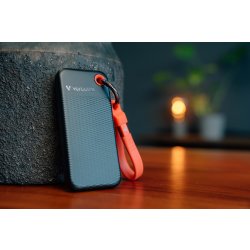 VERBATIM USB 3.2 Gen 2 2TB, SSD, Sort/Rød