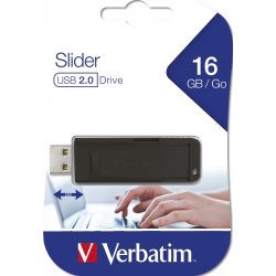 Verbatim USB 2.0 Store ´N´ Go Slider, 16GB, Sort