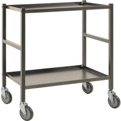 Rullvagn, 2 hyllor, 670x415x760 mm, 150 kg, antrac