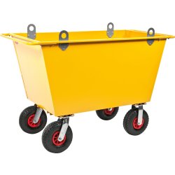 Fodervagn med lyftöglor, 300 liter, luftgummihjul