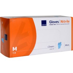 Nitrilhandsker lang | Pudderfri | Medium | 100 stk