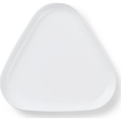 Royal Copenhagen Hvid Riflet Trekantet Fad