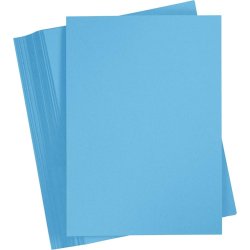 Karton, Play cut, A4,180 g, blå, 100 ark, blå