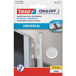 tesa on & off Burretapebrik | Ø16 | Hvid