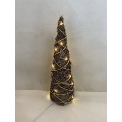 Juletræ m/20 microLED, 40 cm, Brun