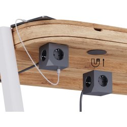 MicroConnect Forlængerledning, 3-stik, USB, 1,5 m