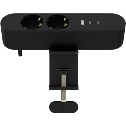 MicroConnect Stikdåse, 2-stik, USB, 1,8 m