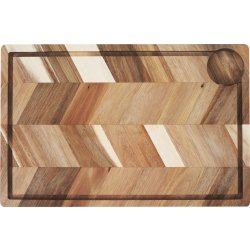 Aida Herringbone Skærebræt m/saftrille, 40x26x3 cm