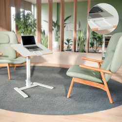 Leitz Ergo sammenklappeligt hæve-sænkebord, hvid