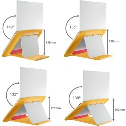 Leitz Cosy 17" laptop stander, gul