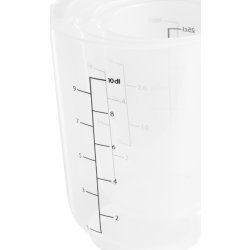 Day Målekandesæt, klar plast, 0,25+0,5+1L