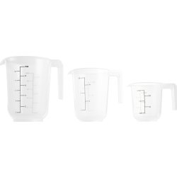 Day Målekandesæt, klar plast, 0,25+0,5+1L