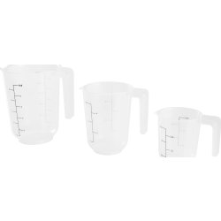 Day Målekandesæt, klar plast, 0,25+0,5+1L