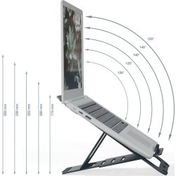 Leitz Ergo 17" laptop stander, mørkegrå