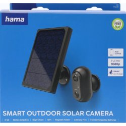 HAMA Overvågningskamera, udendørs, solcelle, sort