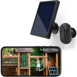 HAMA Overvågningskamera, udendørs, solcelle, sort
