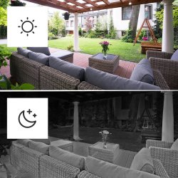 HAMA Overvågningskamera, udendørs, solcelle, sort