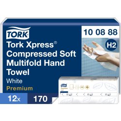 Tork H2 Compressed Prem. Håndklædeark Z-Fold 12 pk
