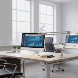 SMD Luplampe i hvid, med bordklemme