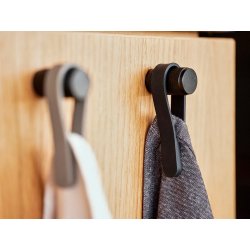 Zone Loop Magnet Håndklædestrop,2 stk., sort