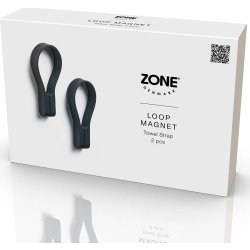 Zone Loop Magnet Håndklædestrop,2 stk., sort