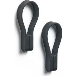 Zone Loop Magnet Håndklædestrop,2 stk., sort