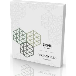 Zone Trekants Bordskåner 3 stk. grøn, gul, brun