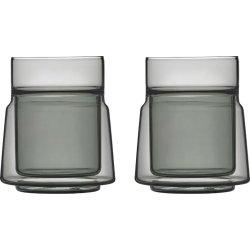 Jacob Jensen Termoglas, 2 stk, 21 cl, sort