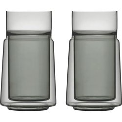 Jacob Jensen Termoglas, 2 stk, 33 cl, sort