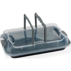 Funktion Ugnsform med lock, 36x23x4,8cm, grå