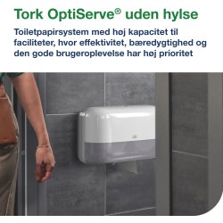 Tork T7 Dispenser Toiletpapir u/hylse, Dual, Sort