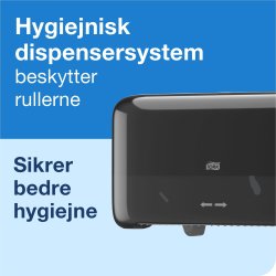 Tork T7 Dispenser Toiletpapir u/hylse, Dual, Sort