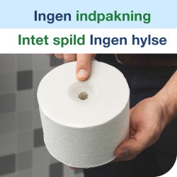 Tork T7 Dispenser Toiletpapir u/hylse, Dual, Sort