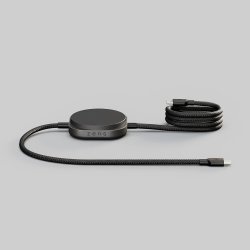 ZENS Trådløs oplader + USB-C, QI2, Sort