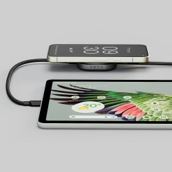ZENS Trådløs oplader + USB-C, QI2, Sort