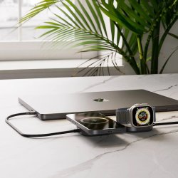 ZENS Trådløs opladning + USB-C, QI2, Pro 3, Sort