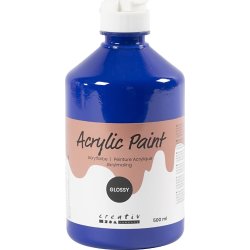 Akrylmaling | 500ml | Blank | Blå