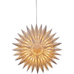 Papirstjerne, Hængende, Ø60 cm, Hvid