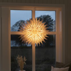 Papirstjerne, Hængende, Ø60 cm, Hvid