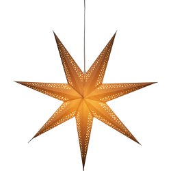 Papirstjerne, Hængende, Ø78 cm, brun