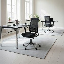 Belfort kontorstol med netryg, mørkegrå