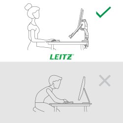 Leitz Ergo dual monitor arm & laptop arm, grå
