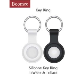 Boomee 2x Nøgleringe til Itag, sort og hvid