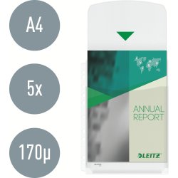 Leitz Plastlomme | A4 | Eksp. m. flap | 5 stk.