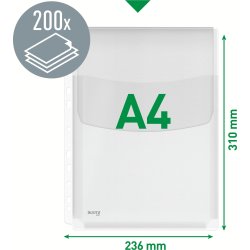 Leitz Plastlomme | A4 | Eksp. m. flap | 5 stk.