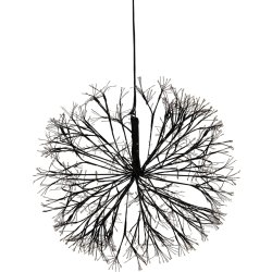 LED Lyskugle m. Grene Ø60 cm, sort/varm hvid