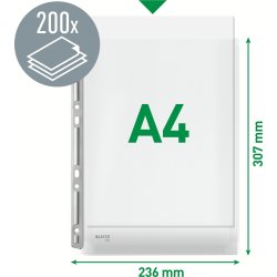 Leitz Plastlomme | A4 | Eksp. m. hulstr. | 3 stk.