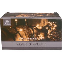 Lyskæde m/200 LED, 19,9m, varm hvid